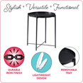 thumbnail image 4 of CorLiving Alana Black Metal Indoor End Table with Removable Tray, 4 of 7
