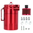 thumbnail image 1 of Coche polaco desconcertado Universal aluminio motor aceite captura respiradero lata depósito tanque rojo, 1 of 8