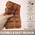 thumbnail image 3 of Christmas Silicone Mold - Gingerbread & More - 30-cavity, 3 of 5