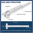 thumbnail image 3 of Owel Door Hardware VE-PB800, Silver Stainless Steel Exterior Door Handle Set with Accessories, 2 Piece, 3 of 8