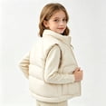 thumbnail image 5 of Atogsazn Kids Girls Full Zip Puffer Vest Childrens Casual Windproof Sleeveless Tank Tops Winter Warm Tops Beige 7-8 Years Fashion, 5 of 9