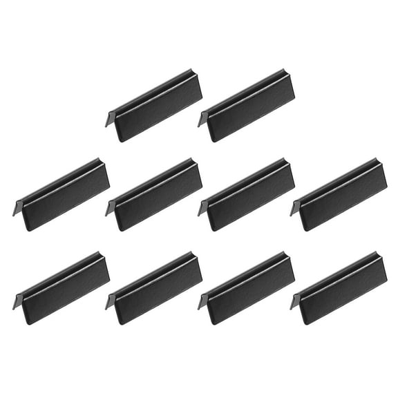 10Pack Ribbon End Crimp Clamps, 30mm/1.18inch Belt Ends Tip, Black