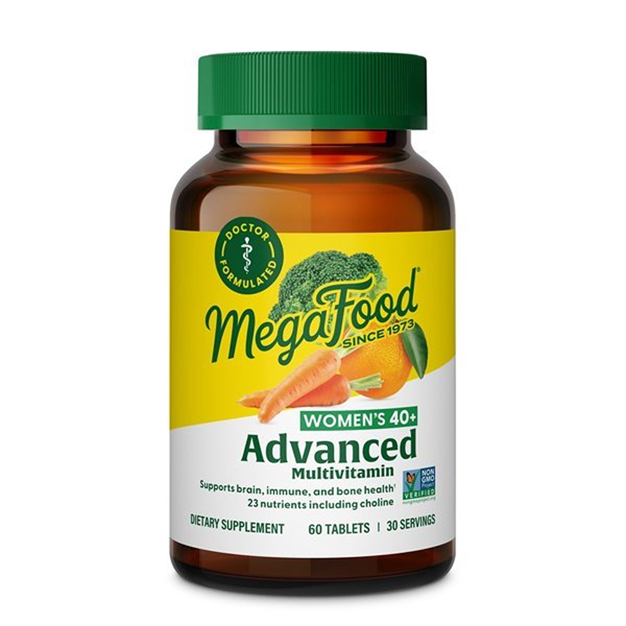 MegaFood Women's 40+ Advanced Multivitamin - Vitamins B, D3, K2 & Choline - 30 Servings
