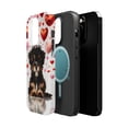 thumbnail image 2 of DistinctInk Tough Case for Apple iPhone 14 PRO (6.1" Screen), Compatible with MagSafe Charging - Valentine's Day Affenpinscher Puppy, 2 of 6