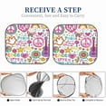 thumbnail image 6 of Bingfone Peace Love And Dove Flower Power Print 2-Piece Sun Shade Front Windshield - Foldable Car Front Window Sunshades For Most Sedans Suv Truck - Medium, 6 of 7