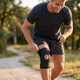 thumbnail image 5 of Men Women Sports Knee Brace, Breathable Mesh Adjustable Knee Support for Running Fitness Knee Recovery Black M, 5 of 6