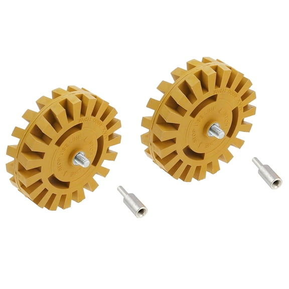 LABSERRON Glue Removal Wheel Pneumatic Degumming Wheels Golden 2 Sets