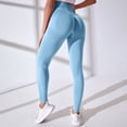 thumbnail image 7 of Mnuaqn Scrunch Workout Leggings for Women High Waisted Butt Lifting V Back Waist Seamless Gym Yoga Leggings Sky Blue for Size M, 7 of 7
