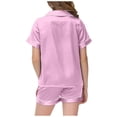 thumbnail image 5 of JAJAHO Girls Pajamas Merry Christmas Holiday Satin Sleepwear Short Sleeve 2 Piece Set Sizes 2-13Y, 5 of 6