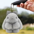 thumbnail image 5 of Bunny Keychain with Tin - 5.1" Handmade Bunny Plush Keychain with Gift Tin Box, Soft Rabbit Bag Charm Pendant, Cute Fluffy Key Ring Accessory for Backpack Purse Keys Gift Idea, 5 of 13