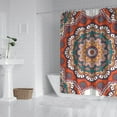 thumbnail image 2 of Boho Daisy Artwork Shower Curtain 72x72, Quick-Drying Polyester Fabric with Plastic Rings, Floral Pattern for Autumn Bathroom Decor, 2 of 5
