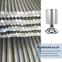 ORDDIART Set of 4 Adjustable Round Aluminum Alloy Furniture Legs, 10cm Height, Replacement for Tables, Sofas, Cabinets