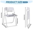 thumbnail image 2 of Alvantor 6 Pack Plastic Folding Chairs White Indoor Outdoor Portable Stackable Event Chairs with Metal Frame, 2 of 9