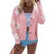 thumbnail image 1 of Gibobby Cárdigan para mujer Cárdigan del Capullo de la Cachemira 2023 suéteres Ligeros del botón de Gran tamaño del Frente Abierto Cuello de V Cardigans Flojos(Rosa,G), 1 of 5