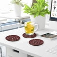 thumbnail image 7 of GZHJMY Leopard Round Coaster, 4 Pcs Heat Resistant Absorbent Drink Coaster for Kitchen Bar Cafe Decor, 7 of 7