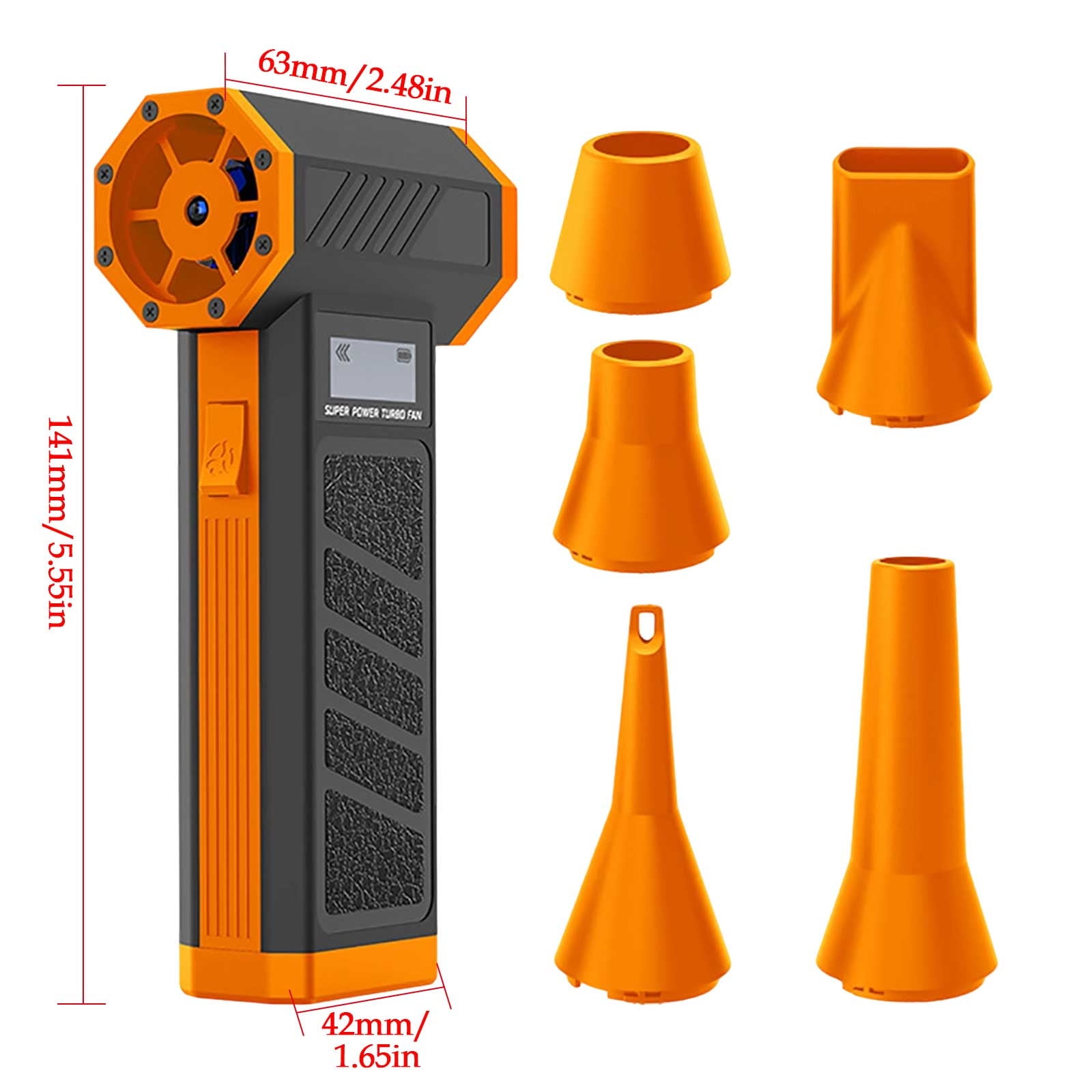 Compressed Air Duster - Electric Air Duster with Brushless Motor,Adjustable - Mini Snow Blower- Rechargeable Air Duster for PC, Keyboard, Car,Outdoors,Home,Snow and Leaves Clearing(B)