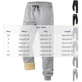 thumbnail image 3 of Mens Fleece Lined Sweatpants Drawstring Elastic Waist Jogger Pants Winter Warm Long Pants, 3 of 7