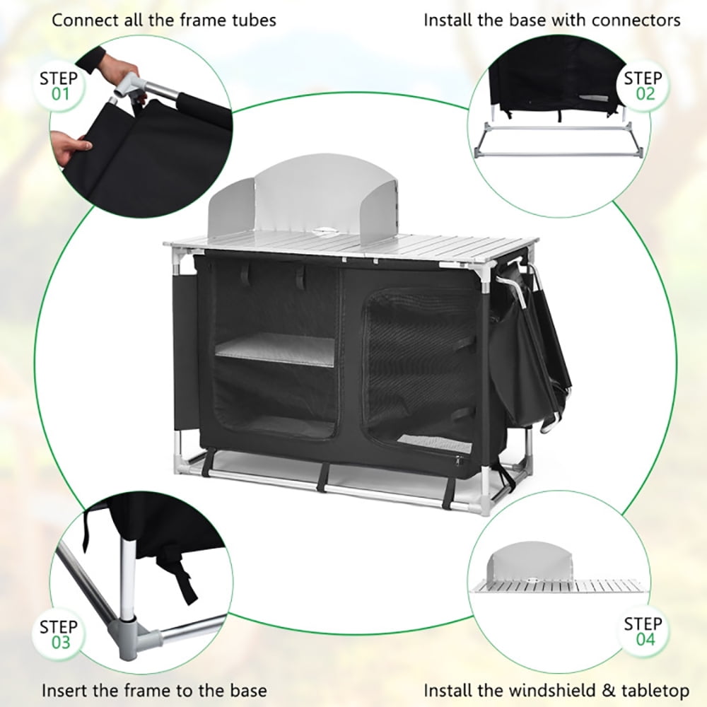 Aimee Lii Portable Camp Kitchen and Sink Table, Outdoor Camping table Aimee Lii Portable Camp Kitchen and Sink Table, Outdoor Camping table