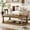 Brown, variant on Euroco Vintage Coffee Table with Vase Column Legs, Pine Veneer Top and Solid Rubberwood Frame – Retro Living Room Center Table, Easy Assembly