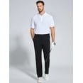 thumbnail image 6 of Men's Golf Dress Pants 31" Lightweight Straight Fit Stretch Casual Pants Quick Dry Breathable with 5 Pockets Black 32, 6 of 7