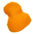 thumbnail image 4 of Grey Diamond Embroidered Cuffed Long Beanie - Yellow OSFM, 4 of 5