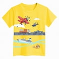 thumbnail image 4 of TOWED22 Boys Cotton Tops 5-16 Years Short Sleeve Crew Neck T-Shirts Solid Color Basic Tees Summer Shirts(Yellow,13-14 Y), 4 of 4