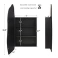 thumbnail image 4 of Soges Medicine Cabinet with Mirror, 35.8" x 24" Bathroom Irregular Cloud Mirror with Storage Cabinet, Mirrored Medicine Cabinet with 2 Adjustable Shelves, Medicine Cabinet Organizer Wall Mount, Black, 4 of 9