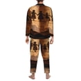 thumbnail image 7 of Salouo Vintage Family History Book Print Button-Front Long Sleeve Pajama Set for Men, Soft 2Pjs Men's Long Sleeve Sleepwear -Small, 7 of 7