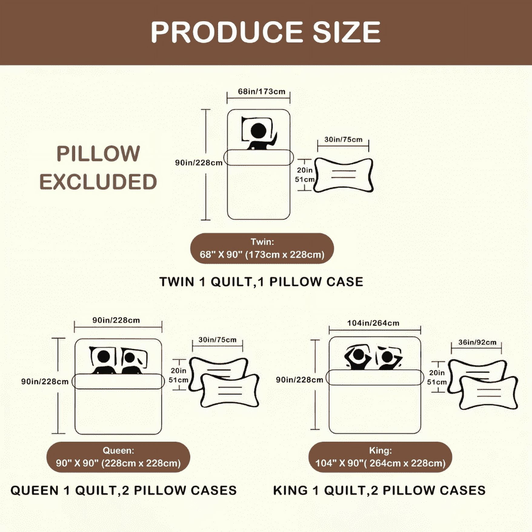 Erosebridal Ensemble de Couvre-Lit Nœud Dessin Animé Taille Simple