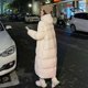thumbnail image 5 of Chaqueta de algodón de estilo largo por encima de la rodilla, chaqueta de algodón suelta y gruesa, abrigo de invierno, chaqueta de algodón para mujer, 5 of 6