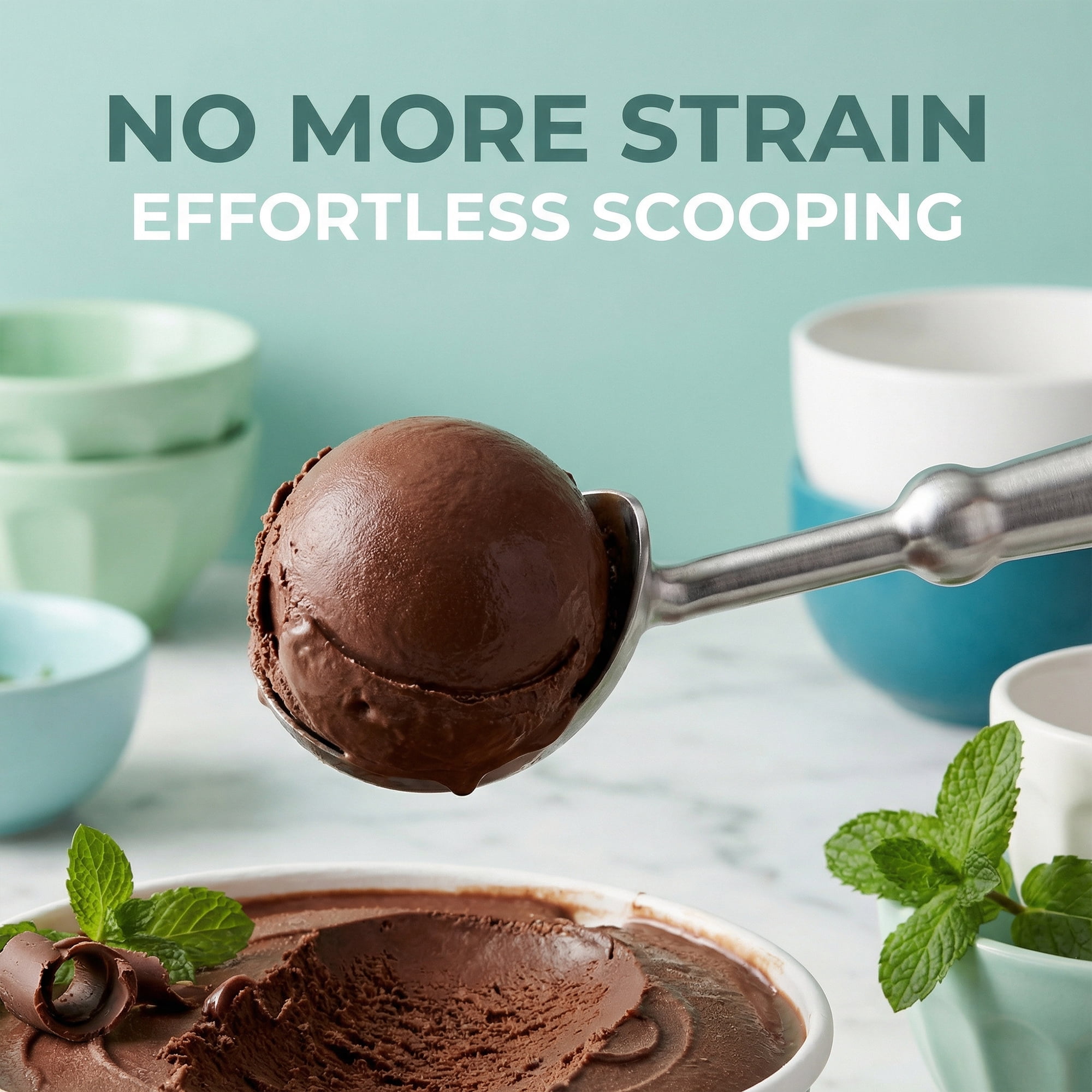 Unique Bargains Stainless Steel Ice Cream Scoop for Easy Release Silver