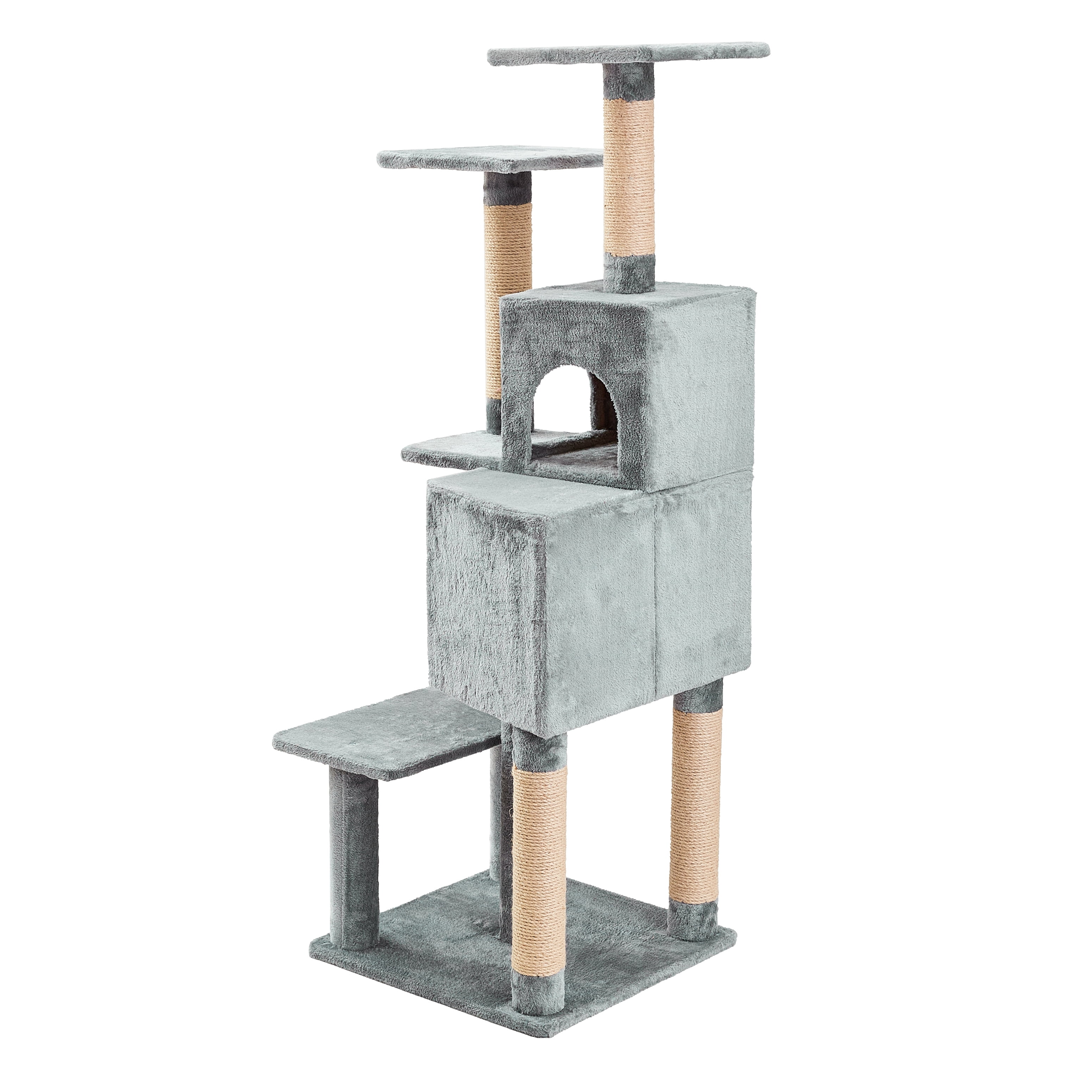 Two by Two Greenwich - Gray Scratching Post Cat Furniture - 63 in. Tall