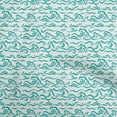 thumbnail image 1 of oneOone Viscose Jersey Teal Green Fabric Asian Japanese Wave Dress Material Fabric Print Fabric By The Yard 60 Inch Wide, 1 of 4