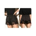 thumbnail image 2 of LMLYSoH Women's Mini Shorts Lace Patchwork Drawstring Elastic Waist Casual Summer Lounge Shorts, 2 of 9