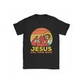 thumbnail image 1 of Camisetas cristianas retro de Jiu Jitsu con texto "Jesús te respalda", camisetas de algodón vintage de manga corta para mujer y hombre, 1 of 6