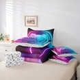 thumbnail image 6 of Manfei Teens Video Game 7-Piece Twin Bedding Sets,Console Game Lover Bedding Comforter Set,Gradient Pink Blue Sheet Sets For Kids,Microfiber Bedroom Decor Reversible, 6 of 8