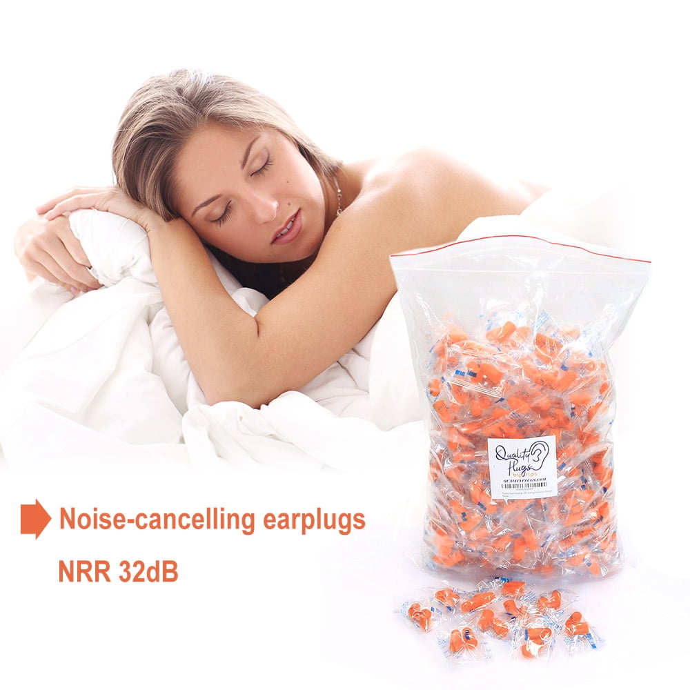 200 Pair Foam Earplugs Noise Cancelling for Wood-Working, Construction, & Factory - 32db