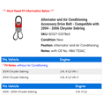 thumbnail image 2 of Alternator and Air Conditioning Accessory Drive Belt - Compatible with 2004 - 2006 Chrysler Sebring 2005, 2 of 2