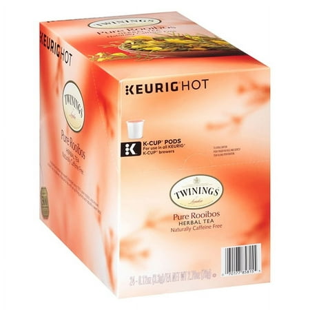 Twinings of London Pure Rooibos Herbal Tea 2.79 oz K-Cups - Pack of 24
