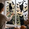thumbnail image 4 of Halloween Cat Window Clings, Reusable Static Decals with Bats and Pumpkin Motifs for Glass Doors, Windows, Mirrors, Storefronts and Party Display Decor, 4 of 7