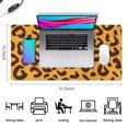 thumbnail image 5 of Long Mouse Pads for Desk,Yellow and Black Of Leopard Print Desk Mats on Top Of Desks, Desk Mouse Pad Extra Large with 3mm Non-Slip Base and Stitched Edge for Gaming,Office,Work,Home 31.5"x15.7", 5 of 6