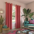 thumbnail image 5 of Sun Zero Riley 1-Piece Kids Bedroom Blackout Grommet Curtain Panel, 40"X63", Sunset Coral, 5 of 8