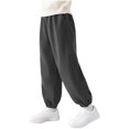 thumbnail image 2 of Bixock Toddler Boys Sweatpants Elastic Waist Corduroy Jogger Pants Kids Trousers Elastic Waist Solid Color Side Pocket Fleece Lined Loose Warm Fall Winter Casual Daily Wear Size 3-4Years, 2 of 6