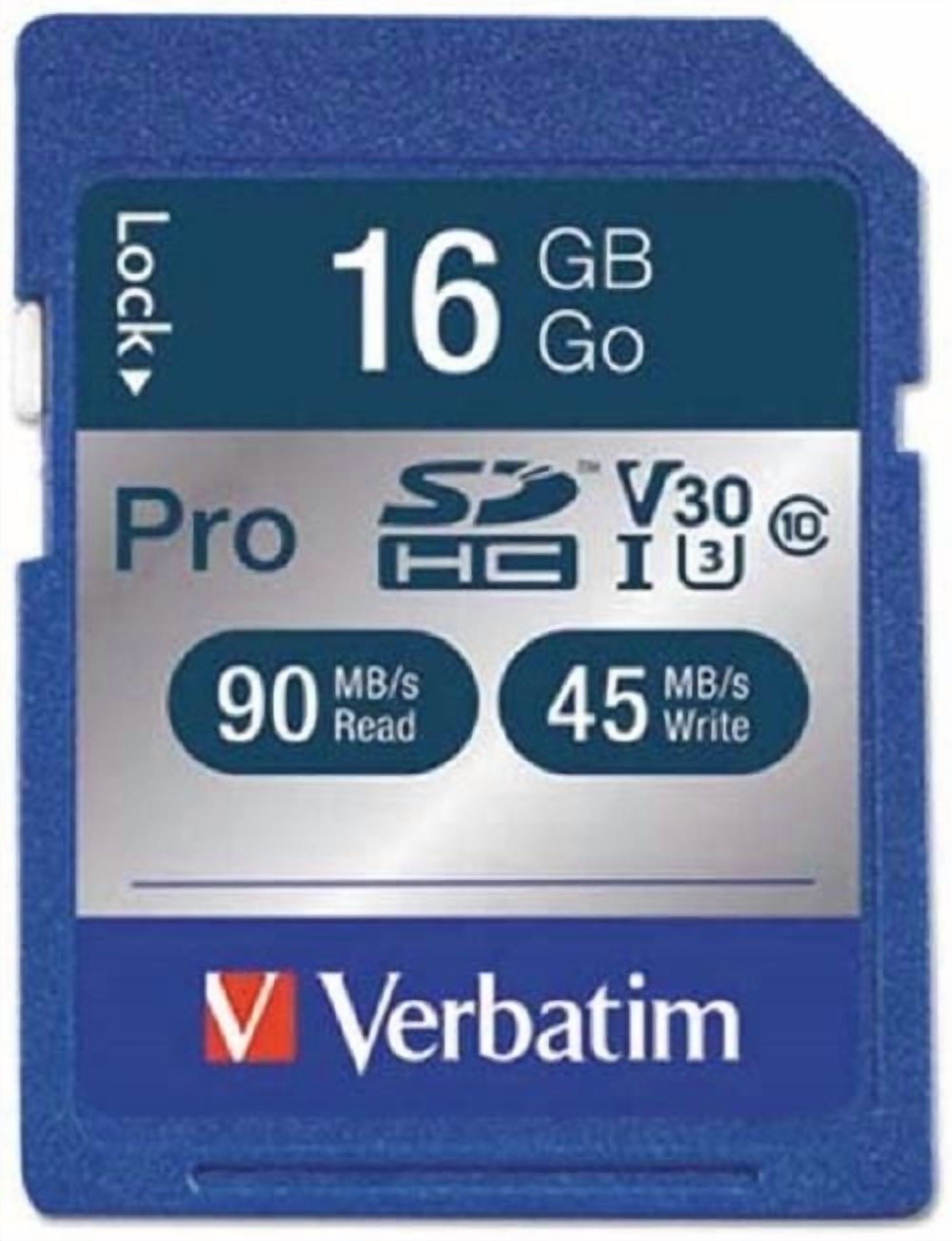 Verbatim Carte Mémoire SDHC 600x Pro, Classe 10