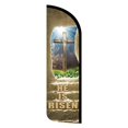 thumbnail image 2 of EASTER He Is Risen Premium Windless Polyknit Feather Flag (3 x 11.5 feet), 2 of 3