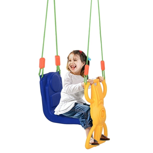 Qaba Kids Swing Set Tree Swing Children Rider Glider with Plastic Hanging  for 3+ Years Old Boys and Girls Outdoor Indoor 