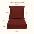 thumbnail image 5 of Textured Solid Henna Deep Seating Cushion Set, 5 of 8