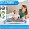 thumbnail image 4 of Tummy Time Mat,Qissep Inflatable Premium Baby Water Play Mat for Infants and Toddlers Baby Water Mats for 3 to 12 Months Promote Development Toys Baby Gifts,Strengthen Your Baby's Muscles, 4 of 7