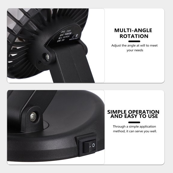 PTOOTP Portable Rotatable Car Cooling Fan ABS Material Assorted Colors for Hot Weather Use 1 Piece