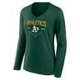 thumbnail image 2 of Women's Green Athletics Live For It Long Sleeve Long Sleeve V-Neck T-Shirt, 2 of 3
